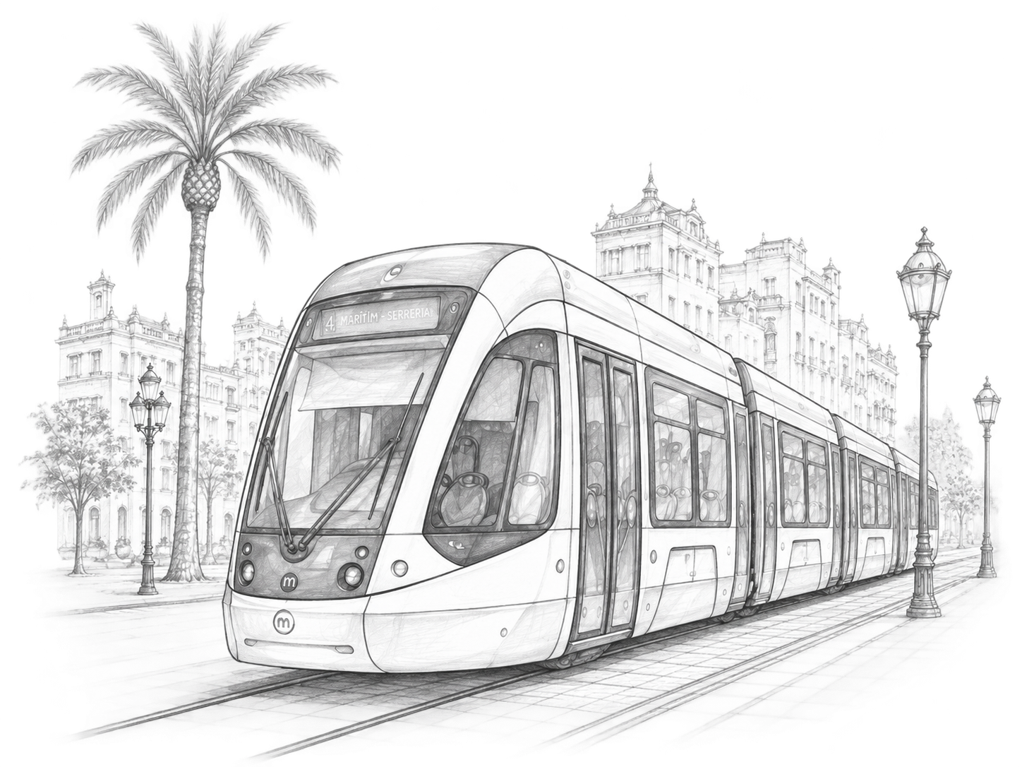 Ilustración de Metro y tranvía